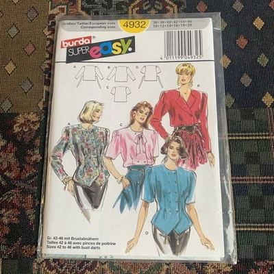 Burda Super Easy 4932 Women’s Top Sewing Pattern - Sizes 10-20 (European 36-46) - Image 1 of 2