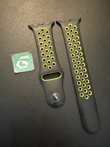 Apple Watch Nike Sport Band 40mm (38/41) Genuine OEM Black Volt M/L *B Grade* - Picture 1 of 11