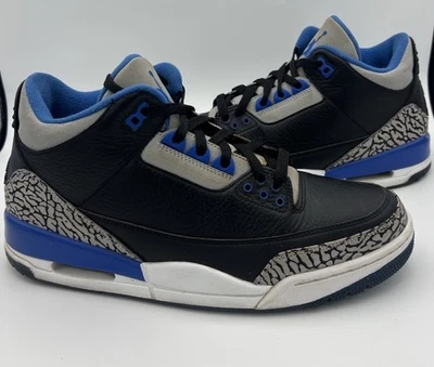 Air Jordan 3 ретро спортивный синий размер 9,5 (136064-007) - Изображение 1 из 4