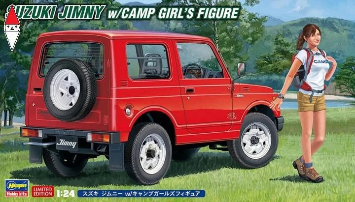 HASEGAWA 1/24  SUZUKI JIMNY W/CAMP GIRL S FIGURE - Immagine 1 di 1