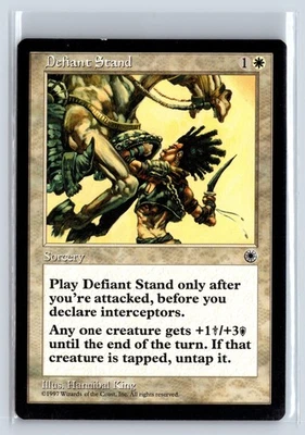 (2x) DEFIANT STAND – MTG Magic the Gathering Card – Portal – Uncommon - Image 1 of 4