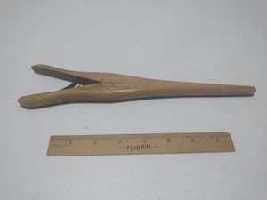 Vintage antiker Handschuhdehner aus Holz lackiert unsigniert aufklappbar  - Bild 1 von 7
