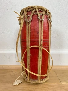 10" by 4" Small MADAL DRUM Folk Hand Percussion India Nepal Double Headed 2-Way - Picture 1 of 8