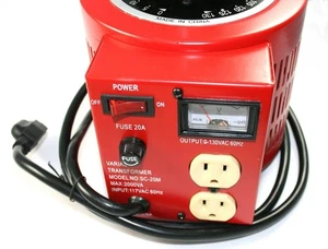 Variable Transformer SC-20M, Twin Output 0-130V @ 20A - Picture 1 of 4
