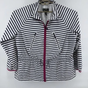Lauren Ralph Lauren Active Windbreaker Jacke Damen Full Zip gestreift 2XL - Bild 1 von 10