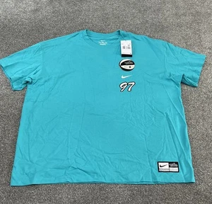 Nike Men’s Max90 Heavyweight Script Basketball T-shirt- Loose Fit - Blue - XXL - Picture 1 of 9