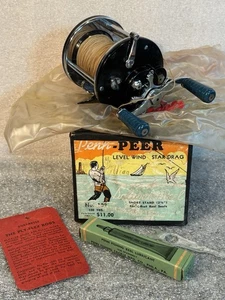 Penn Peer 109 Level Wind Star Drag Fishing Reel Box Bag Wrench Lube & Box Etc. - Picture 1 of 24