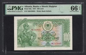 Albania 100 Leke 1957 P30a Uncirculated Grade 66 - Picture 1 of 2