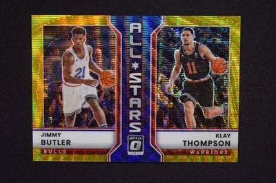 Jimmy Butler Thompson 2022-23 Panini Donruss Optic All-Stars Gold Wave Prizm /10 - Imagem 1 de 2