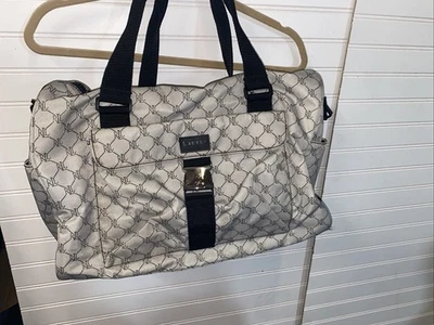 RALPH LAUREN Signature RL Logo Travel Duffle Weekend Carry On  Bag Gray - Image 1 of 4