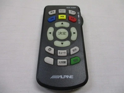 Alpine RUE-3100P For Flip-down Monitors Remote Control Black Used - Image 1 of 4