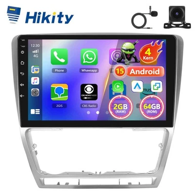 10" CarPlay 2+64GB Android Radio GPS Navi Für Skoda Octavia 2 1Z3 1Z5 2004-2013 - Bild 1 von 4