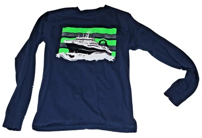 Camisa Haynes Beefy-T pequeña manga larga para hombre Ocean Rover barco de pesca Foto 1 de 4