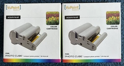 2 SEALED VuPoint ACS-IP-P10-VP Color Cartridge for Photo Cube Printer - Image 1 of 4