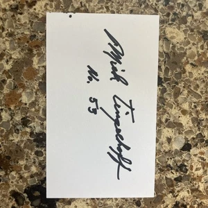 Mick Tingelhoff Signed 3x5 Index Card Pro Football Hall Of Fame - Picture 1 of 2