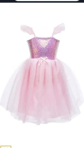 Great Pretenders Silver Sequins Princess Dress for Girls, Size 5-6 | Shimmery... - Picture 1 of 3