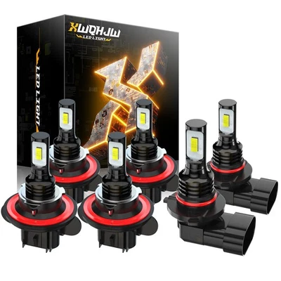 9008 9008 9145 6x LED Headlight + Fog Light for Ford F250 Super Duty 2007-2019 - Image 1 of 4