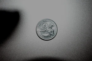 1776-1976 Zweihundertjahrfeier Viertelfehler gefüllt d Münzzeichen bankfrisch - Bild 1 von 2