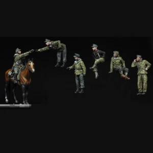 Soldatino modellino resina 1/35 rinoceronte equipaggio e cavalletto spedizione montato Big Set seconda guerra mondiale - Foto 1 di 2