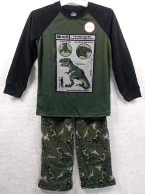 Conjunto de pijama de dinosaurio Wonder Nation que brilla en la oscuridad pantalones de lana talla 8 M Foto 1 de 4