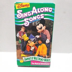 Vtg Disney Sing Along Songs Campout At Walt Disney World VHS-On Screen Lyrics - Picture 1 of 7