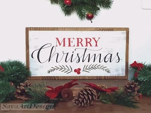 Segno di nome in legno personalizzato. Segno di natale. Decorazioni rustiche. - Imagen 1 de 5