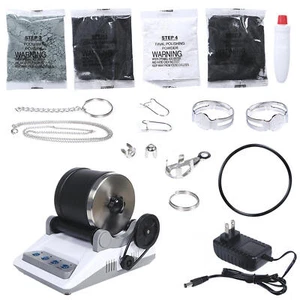 Rock Tumbler Kit, Professional Tumbling Stone Polisher with Button 7 Day Polishi - Foto 1 di 11