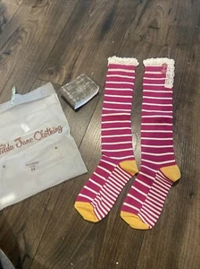 Matilda Jane Striped Fuschia Knee-High Socks Size Medium Girls Perfectly - Picture 1 of 5