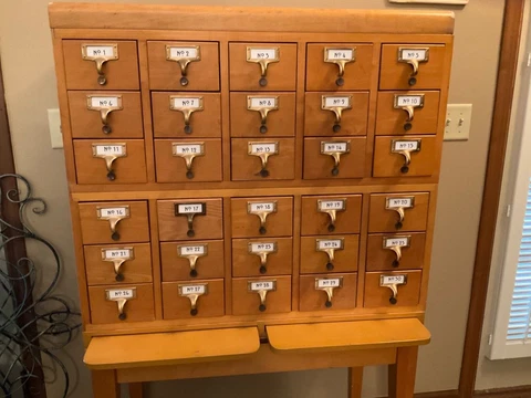 Library Card Catalog File Cabinet Gaylord Bros Cover