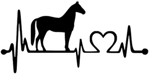 Horse Heartbeat Premium Vinyl Decal - Picture 1 of 11