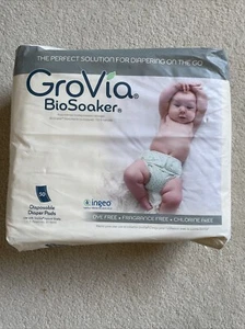 GroVia Disposable BioSoaker Pads for Baby Cloth Diapering 50 count - Picture 1 of 4