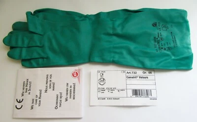 1 Paar KCL 732 Chemikalien Schutzhandschuhe Nitril 40cm lang Größe 8 - Bild 1 von 4