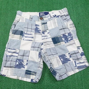 AMERICAN EAGLE BLAU PATCHWORK KARIERT KARIERTE HERRENSHORTS GRÖSSE 33 - Bild 1 von 7