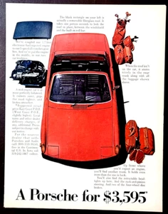 Red Porsche 914 Original 1971 Vintage Print Ad - Picture 1 of 2