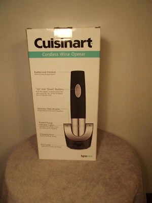 Cuisinart - Abridor de vinho sem fio - Preto e prata - NOVO! - Imagem 1 de 4