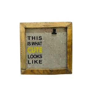 Avidar Wood Photo Clip Frame Box by Fetco Decor 8.5 X 8.5 X 0.5 Inch - Picture 1 of 6