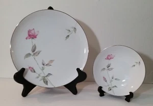 VAJILLA - ROSA DEL AMANECER de SANGO/JAPÓN - juego de 2 plazas/tazón de sopa + Din.pl - Imagen 1 de 9