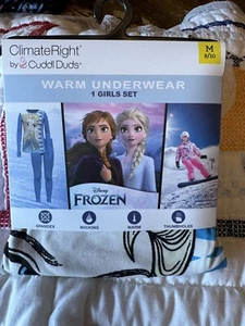 Disney Frozen Elsa Warm Underwear Set Medium 8-10 Climate Right Cuddl Duds G-2 - Picture 1 of 4