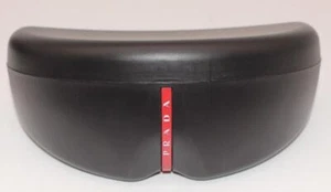 Prada Eyeglass Sunglasses Large Hard Case Black with Box & Cleaning Cloth - Picture 1 of 15