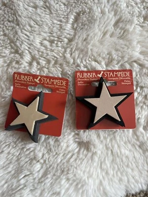 Lot of 2 Rubber Stampede Decorative Stamping Star - Image 1 of 4