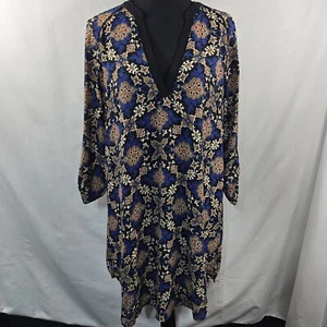 LUSH Pullover A-Linien Kleid V-Ausschnitt 3/4 Arm gefüttert Gr. L (OO-4) - Bild 1 von 11