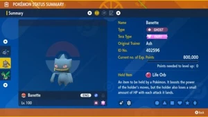 Shiny Banette 6IVs Tera Type: Fairy Pokémon Scarlet and Violet - Picture 1 of 3