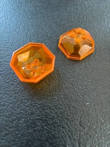 LEGO PN 30293 Achteckige Felsbrockenplatte 4 x 4 - Trans Orange - 2 Stck. - Neu - Bild 1 von 1