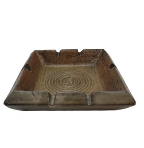 VTG Pottery  Square Ashtray 7.25" x 7.25" - Picture 1 of 18