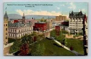 Scranton Pennsylvania Post Office & Board of Trade Building Postcard - Picture 1 of 2