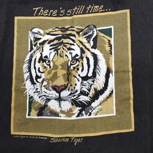 Vintage Siberian Tiger Shirt 2XL Black Earth Foundation 1994 - Picture 1 of 8