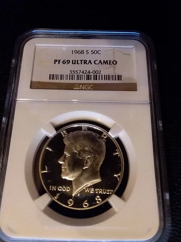 1968-S NGC PF 69 ULTRA CAMEO SILVER KENNEDY HALF ** TOP POP ULTRA CAMEO UCAM ** Cover