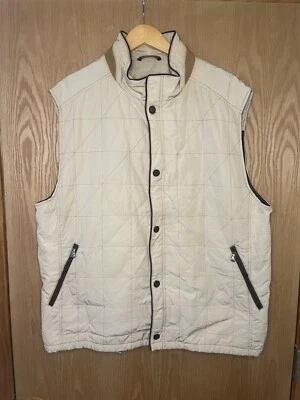 Tommy Bahama Chaqueta Chaleco Puffer Ligero Beige Marrón Cremallera Para Hombres XXL Foto 1 de 4