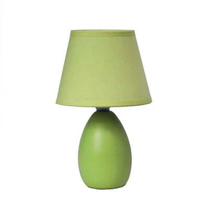Mini Egg Oval Ceramic Table Lamp for Bedroom or Living Room, Green - Picture 1 of 2