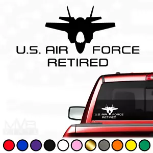 U.S. Air Force Retired Decal Fighter Jet Vinyl Decal Sticker | Military Support - Picture 1 of 3